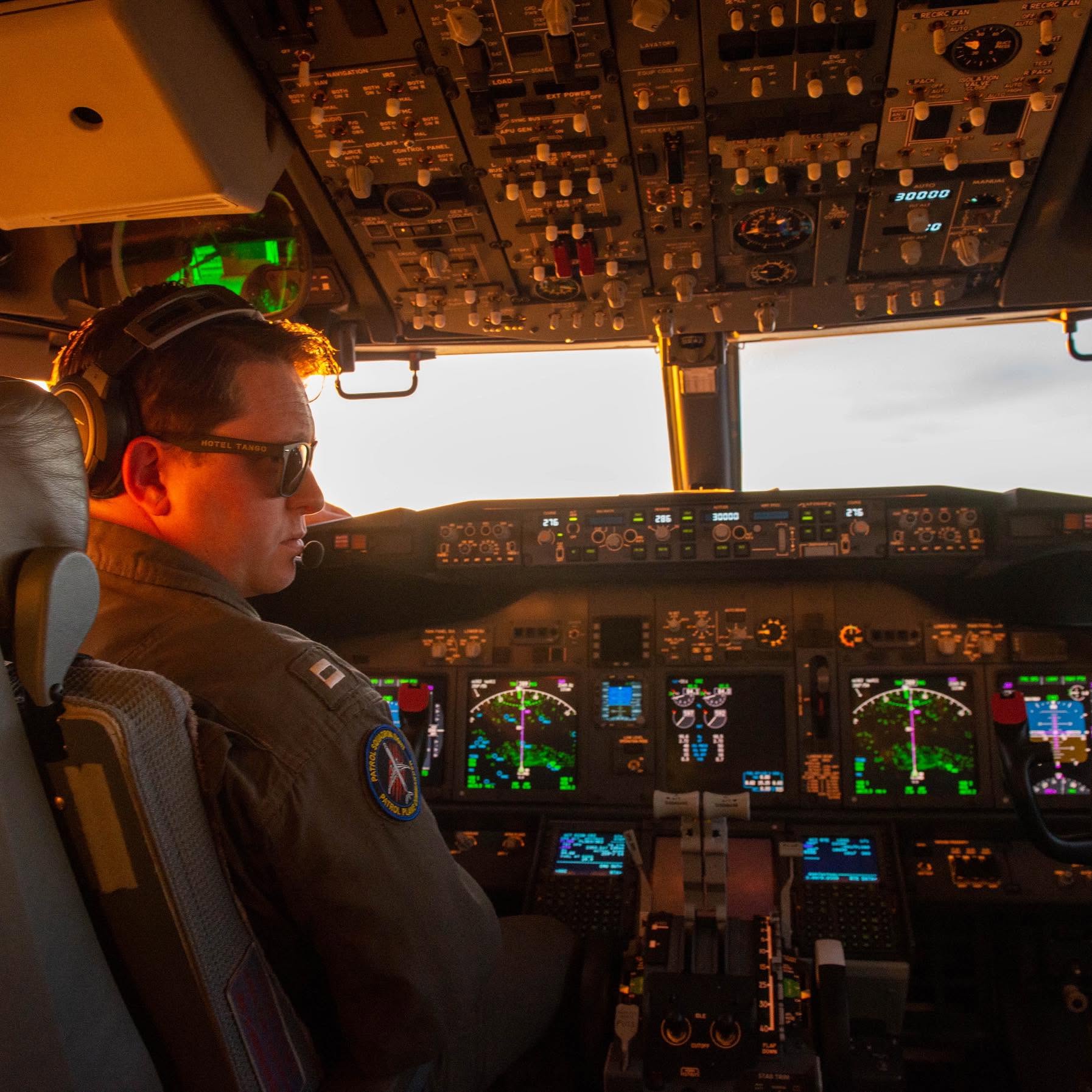 Jesse “CHUNK” Walker in the cockpit during his Naval aviator years